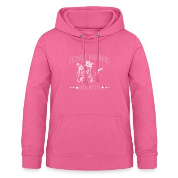 Les barbiers féminins le font mieux - Sweat à capuche Femme - rose - Devant - AI Model Female 172 light (172cm)