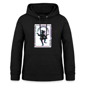 JOKER Karte Spielkarten Joker - Frauen Hoodie - Schwarz - Vorne - AI Model Female 172 light (172cm)