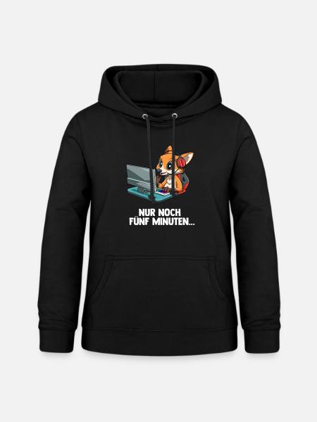 Streamen Videospiele Fuchs - Computer Spiele - Frauen Hoodie - Schwarz