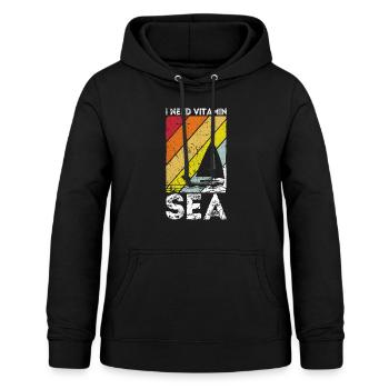 I Need Vitamin Sea Segeln Geschenk Segler Sprüche - Frauen Hoodie - Schwarz - Vorne - AI Model Female 172 light (172cm)