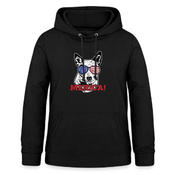 Merica! - Heeler - Frauen Hoodie - Schwarz - Vorne - AI Model Female 172 light (172cm)