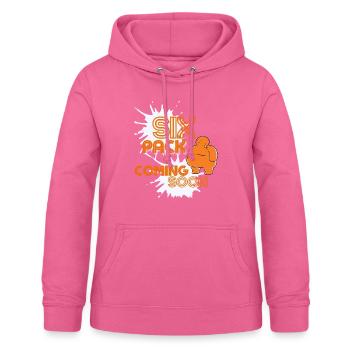 Six Pack à venir 37 - Sweat à capuche Femme - rose - Devant - AI Model Female 172 light (172cm)