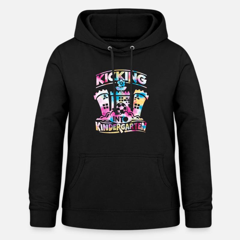 Kicking Into Kidergarten Back to School - Women's Hoodie - black