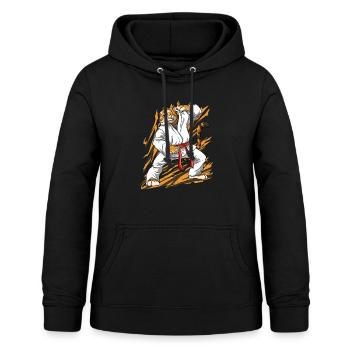 Karate Tiger - Kampfkarate Japanische Kampfkünste - Frauen Hoodie - Schwarz - Vorne - AI Model Female 172 light (172cm)