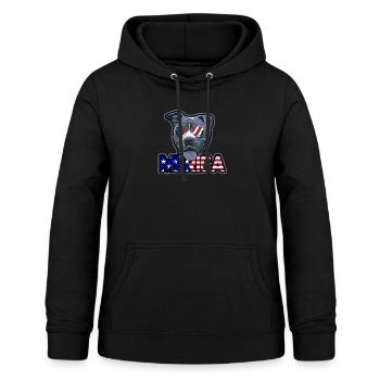 Merica - Amerikanischer Pitbull - Frauen Hoodie - Schwarz - Vorne - AI Model Female 172 light (172cm)