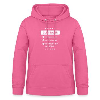 Gleisbauer I Gleise Bahn Spruch Motiv für - Frauen Hoodie - Pink - Vorne - AI Model Female 172 light (172cm)