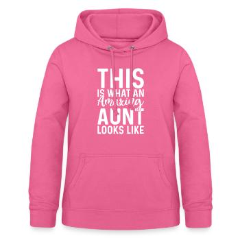This is what a stunning aunt looks like - Women's Hoodie - pink - Front - AI Model Female 172 light (172cm)