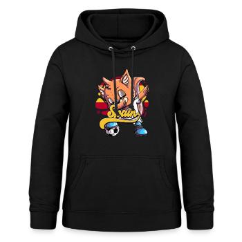 Spanien Fußball - Frauen Hoodie - Schwarz - Vorne - AI Model Female 172 light (172cm)