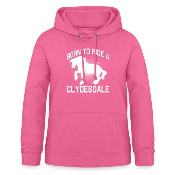Clydesdale Cold Blood Horse Écosse Cheval - Sweat à capuche Femme - rose - Devant - AI Model Female 172 light (172cm)