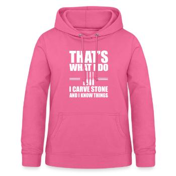 Stone carving - Women's Hoodie - pink - Front - AI Model Female 172 light (172cm)