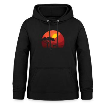 Antelope Safari Design - Sweat à capuche Femme - noir - Devant - AI Model Female 172 light (172cm)