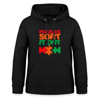 Les casse-têtes trient les choses 3 - Sweat à capuche Femme - noir - Devant - AI Model Female 172 light (172cm)
