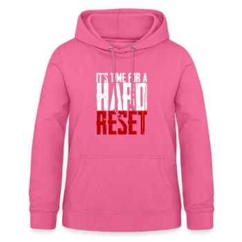 Il est temps pour une réinitialisation matérielle 2 - Sweat à capuche Femme - rose - Devant - AI Model Female 172 light (172cm)