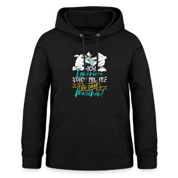 Häkeln - Frauen Hoodie - Schwarz - Vorne - AI Model Female 172 light (172cm)
