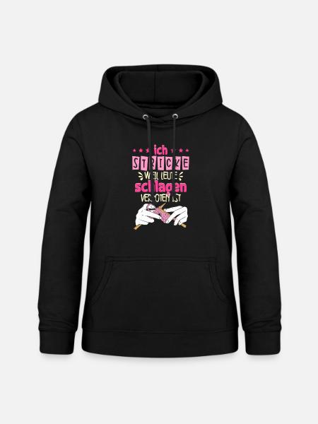 Häkeln - Frauen Hoodie - Schwarz