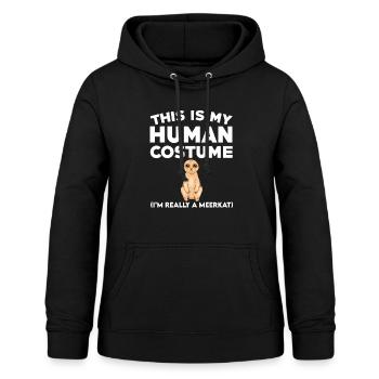 Lustiges Erdmännchen-outfit - Frauen Hoodie - Schwarz - Vorne - AI Model Female 172 light (172cm)