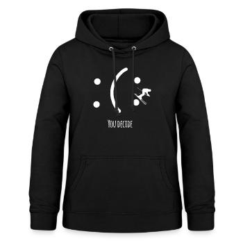 Skifahren Skifahrer you decide - Frauen Hoodie - Schwarz - Vorne - AI Model Female 172 light (172cm)