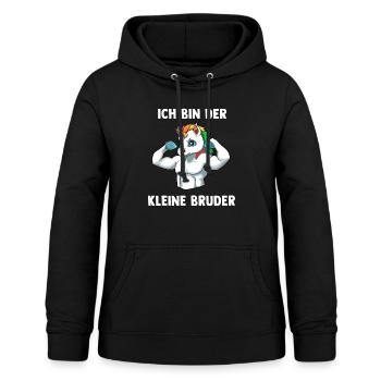 Einhorn Bruder Kleiner Bruder - Ich bin der kleine - Frauen Hoodie - Schwarz - Vorne - AI Model Female 172 light (172cm)