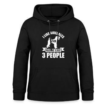 Airedale Terrier Hund - Frauen Hoodie - Schwarz - Vorne - AI Model Female 172 light (172cm)