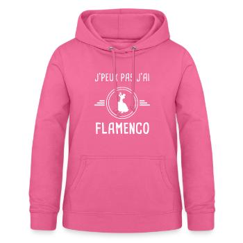 flamenco je peux pas j'ai flamenco espagnol - Sweat à capuche Femme - rose - Devant - AI Model Female 172 light (172cm)