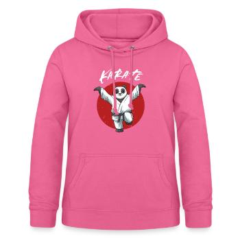Karate Panda Crane Kick - Jungen und Mädchen - Frauen Hoodie - Pink - Vorne - AI Model Female 172 light (172cm)