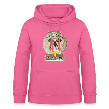 Deutsch Bulldog Papa Amateur de bière - Sweat à capuche Femme - rose - Devant - AI Model Female 172 light (172cm)
