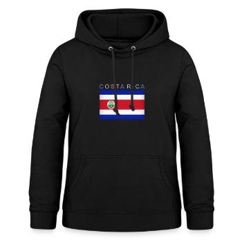 Costa Rica Flagge Lateinamerika San José - Frauen Hoodie - Schwarz - Vorne - AI Model Female 172 light (172cm)