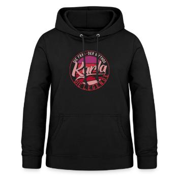 Die frau der Mythos die Legende Karla Geschenk - Frauen Hoodie - Schwarz - Vorne - AI Model Female 172 light (172cm)