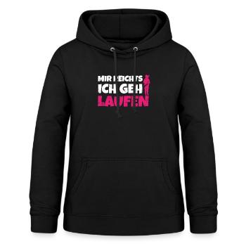 Mir Reichts Ich Geh Laufen Damen Läuferin Joggen - Frauen Hoodie - Schwarz - Vorne - AI Model Female 172 light (172cm)