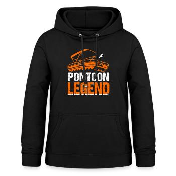 Pontonboot Kapitän Bootfahren See Pontoon - Frauen Hoodie - Schwarz - Vorne - AI Model Female 172 light (172cm)