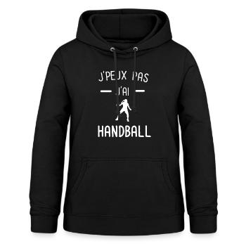 je peux pas j'ai handball femme - Sweat à capuche Femme - noir - Devant - AI Model Female 172 light (172cm)
