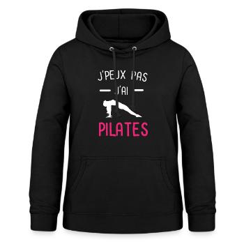 je peux pas j'ai pilates rose - Sweat à capuche Femme - noir - Devant - AI Model Female 172 light (172cm)