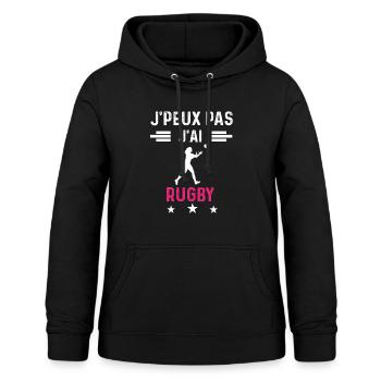 je peux pas j'ai rugby sport drôle femme - Sweat à capuche Femme - noir - Devant - AI Model Female 172 light (172cm)