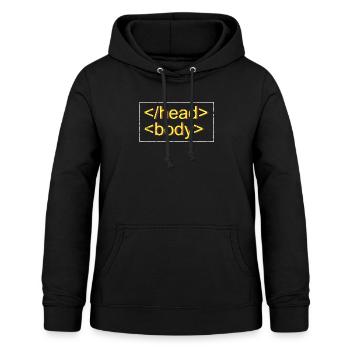 Humorous Geeky Developers Web Designing Mockery - Women's Hoodie - black - Front - AI Model Female 172 light (172cm)
