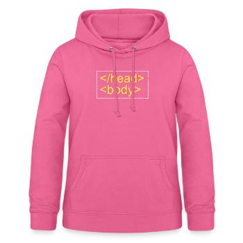 Humorvolle Geeky Entwickler Webdesign Spott - Frauen Hoodie - Pink - Vorne - AI Model Female 172 light (172cm)