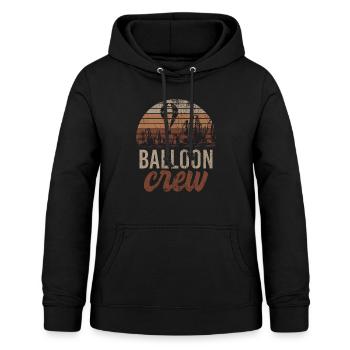 Balloon Crew Heißluftballon Fliegen Schwerelos - Frauen Hoodie - Schwarz - Vorne - AI Model Female 172 light (172cm)