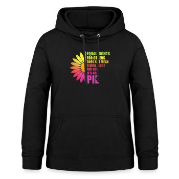 Motivierende asexuelle Queers erhebende Sprüche - Frauen Hoodie - Schwarz - Vorne - AI Model Female 172 light (172cm)
