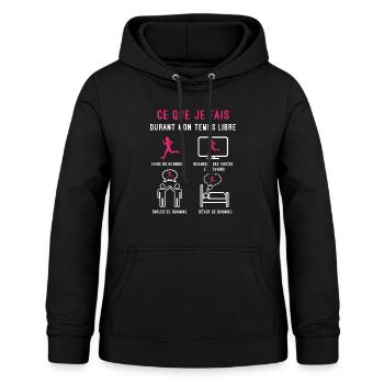running temps libre cadeau coureuse femme - Sweat à capuche Femme - noir - Devant - AI Model Female 172 light (172cm)