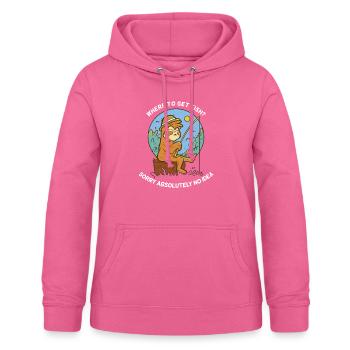 Lustiges Angeln Sprichwort - Frauen Hoodie - Pink - Vorne - AI Model Female 172 light (172cm)