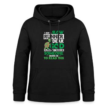 Turtle Saying Running Funny - Women's Hoodie - black - Front - AI Model Female 172 light (172cm)