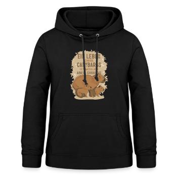 Ein Leben Ohne Capybaras Ist Möglich Aber Sinnlos - Frauen Hoodie - Schwarz - Vorne - AI Model Female 172 light (172cm)