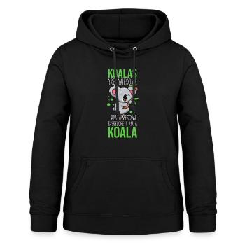 Humorous Koala Are Awesome Mammals Marsupials - Women's Hoodie - black - Front - AI Model Female 172 light (172cm)