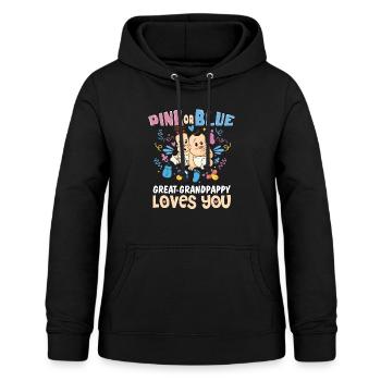 L’arrière-grand-père rose ou bleu vous aime le mieux - Sweat à capuche Femme - noir - Devant - AI Model Female 172 light (172cm)