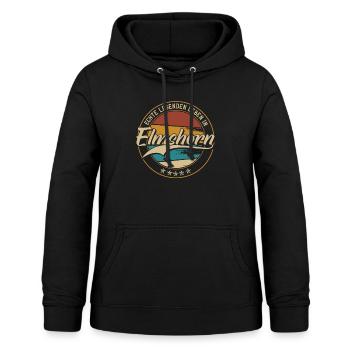 Elmshorn Echte Legenden leben in Elmshorner - Frauen Hoodie - Schwarz - Vorne - AI Model Female 172 light (172cm)