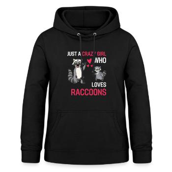 Forest Animal Lovers Fille Cadeau Raton laveur - Sweat à capuche Femme - noir - Devant - AI Model Female 172 light (172cm)