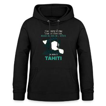 Tahiti Je T'Aime Cadeau Homme Ou Femme - Sweat à capuche Femme - noir - Devant - AI Model Female 172 light (172cm)