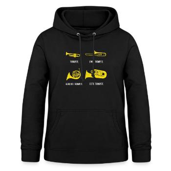 Trompete Blasmusik Horn Musikliebhaber Geschenk Tr - Frauen Hoodie - Schwarz - Vorne - AI Model Female 172 light (172cm)