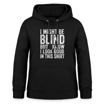Bewusstsein für blinde Blindheit Blinde Menschen visuell - Frauen Hoodie - Schwarz - Vorne - AI Model Female 172 light (172cm)
