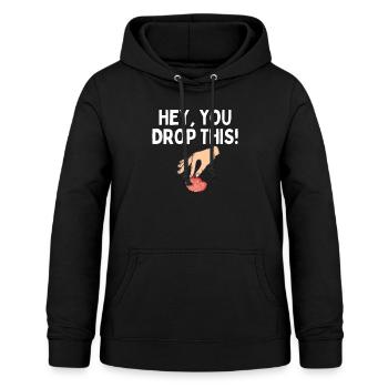 Humorous Dropping Your Logics Mockery Saying - Women's Hoodie - black - Front - AI Model Female 172 light (172cm)