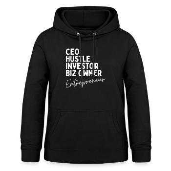Inspirational Hardworking Hustling Uplifting - Women's Hoodie - black - Front - AI Model Female 172 light (172cm)